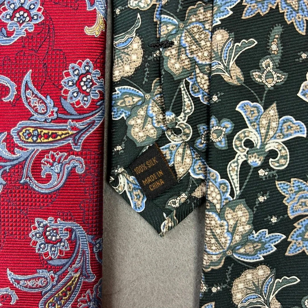 Lot Jos A Bank Reserve Ties Floral Paisley 100% Silk Bundle Mens OS Multicolor